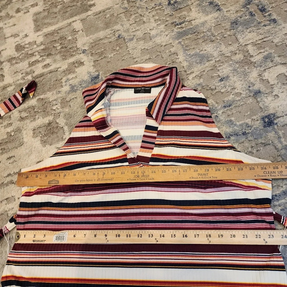 Lane Bryant Sleeveless Polo Midi Dress Stretchy Ribbed Jersey Multi Stripe 22/24 - Picture 5 of 13